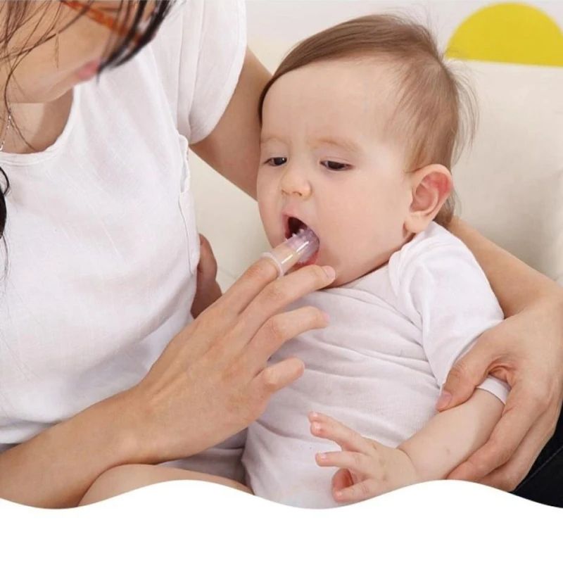 Baby Silicone Finger Cover Deciduous Teeth With Box Brush Baby Deciduous Teeth Brush Training Toothbrush Baby Tongue Coating Cleaning