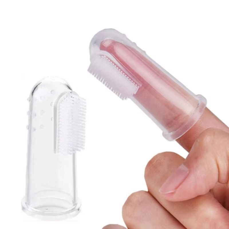 Baby Silicone Finger Cover Deciduous Teeth With Box Brush Baby Deciduous Teeth Brush Training Toothbrush Baby Tongue Coating Cleaning