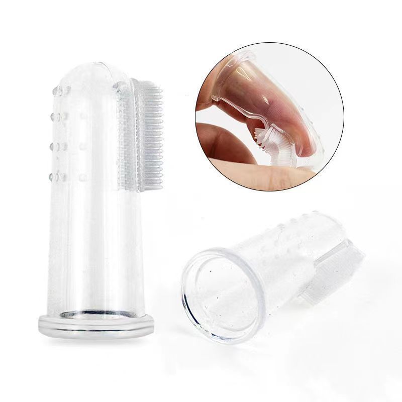 Baby Silicone Finger Cover Deciduous Teeth With Box Brush Baby Deciduous Teeth Brush Training Toothbrush Baby Tongue Coating Cleaning