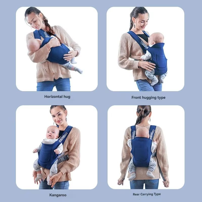 Multi-Functional Baby Carrier, Dual-Shoulder Infant Backpack, Front and Back Carrying Positions