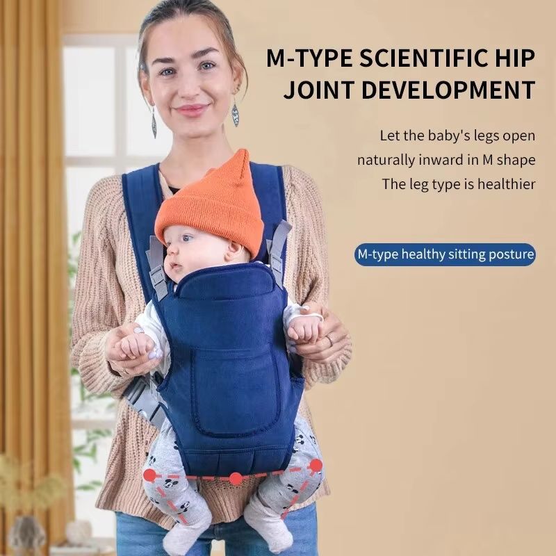Multi-Functional Baby Carrier, Dual-Shoulder Infant Backpack, Front and Back Carrying Positions