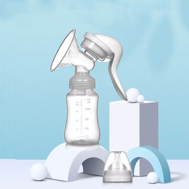 Manual breast pump, dual-purpose for both bottle and breast milk storage cup, preferred for breastfeeding mothers