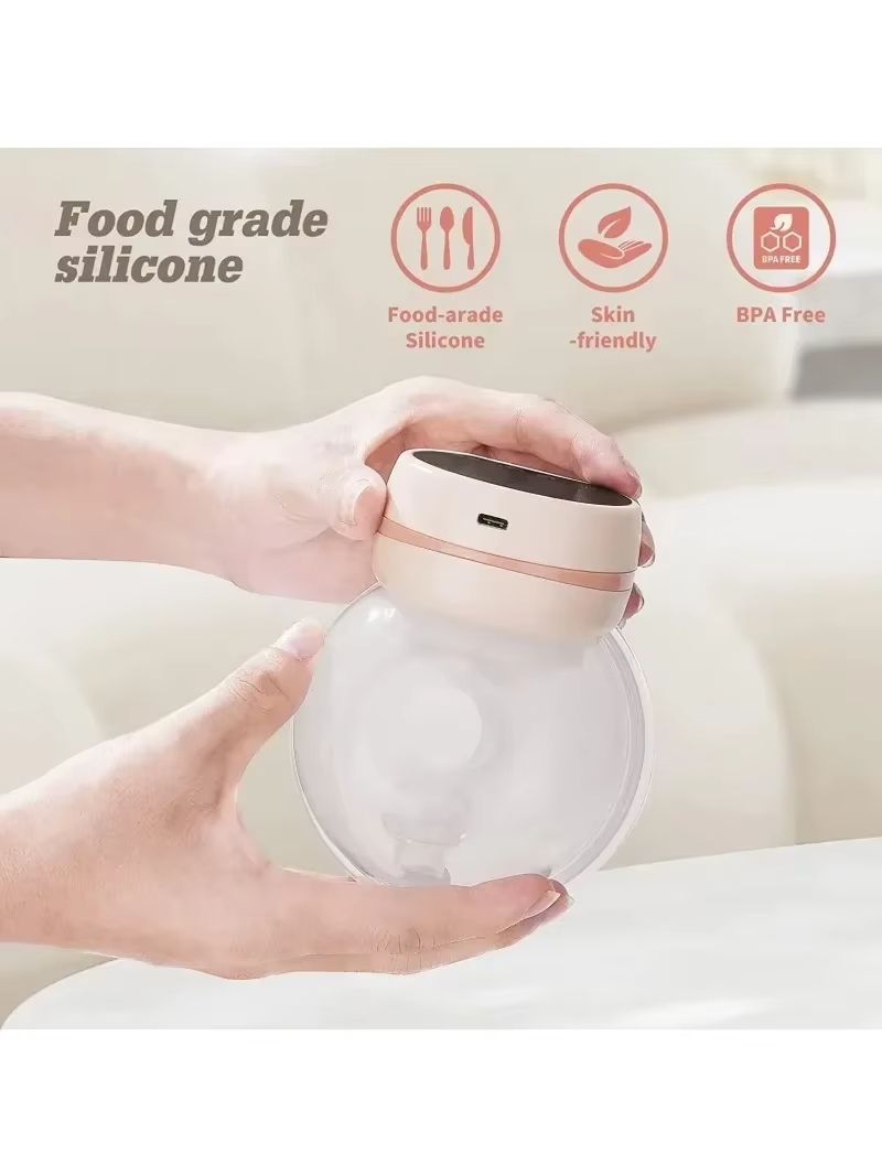 Smart Wearable Invisible Electric Breast Pump Portable High Suction Rechargeable Extractors BPA Free 3 Modes & 12 Levels Low Noise