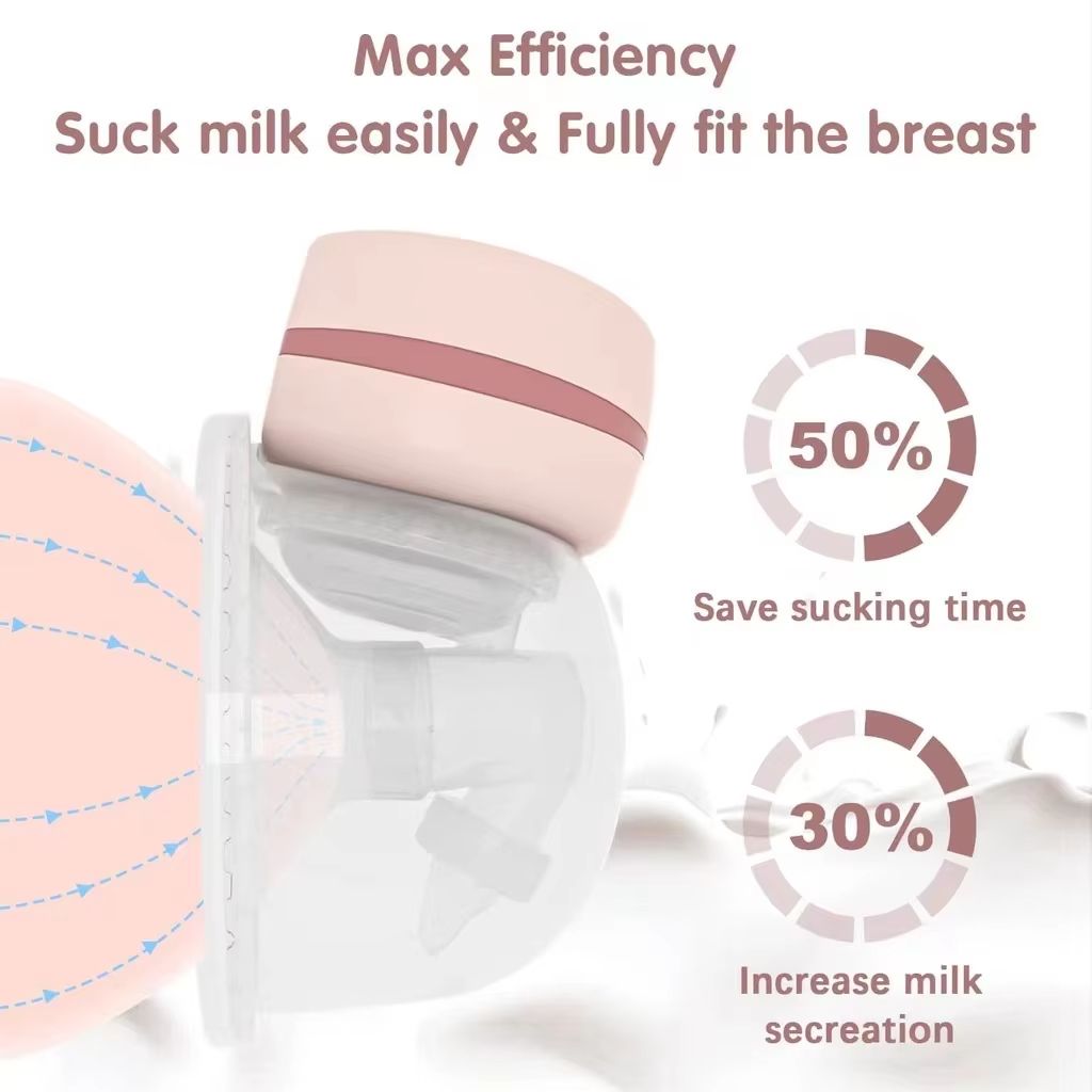 Smart Wearable Invisible Electric Breast Pump Portable High Suction Rechargeable Extractors BPA Free 3 Modes & 12 Levels Low Noise