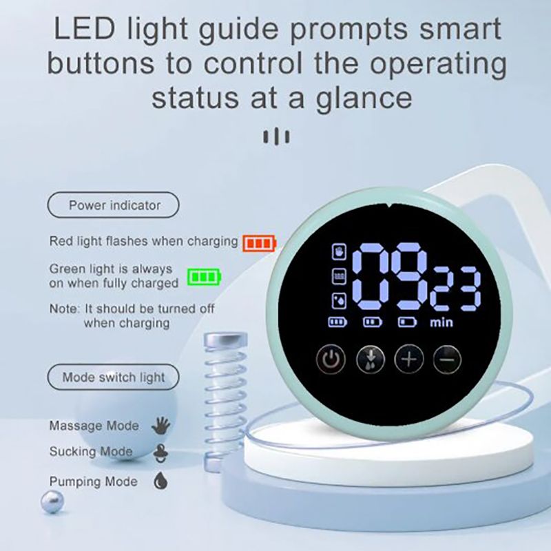Electric Breast Pump Breast Pump with LED Screen Milk Puller for Breastfeeding Low Noise with 180ml Milk Bottle BPA-free