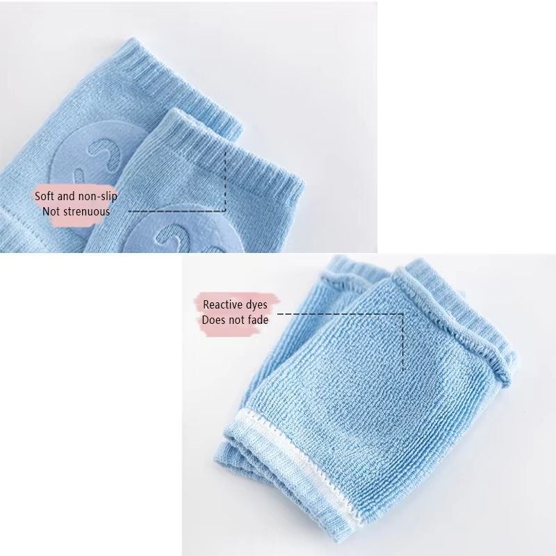 1 Pair Baby Knee Pad Baby Leg Warmer Smile Girl Boy Kids Safety Crawling Elbow Cushion Infant Toddlers Knee Support Protector Children Kneecap