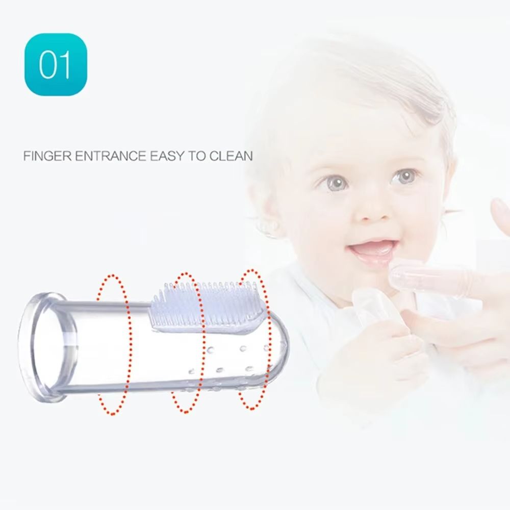 Baby Silicone Finger Cover Deciduous Teeth With Box Brush Baby Deciduous Teeth Brush Training Toothbrush Baby Tongue Coating Cleaning