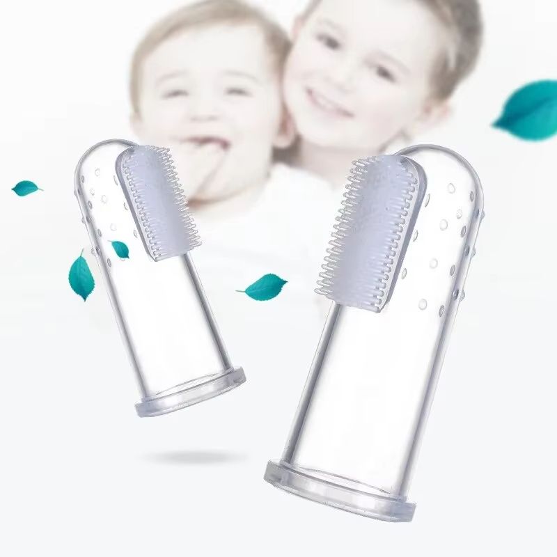 Baby Silicone Finger Cover Deciduous Teeth With Box Brush Baby Deciduous Teeth Brush Training Toothbrush Baby Tongue Coating Cleaning