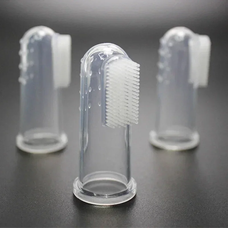 Baby Silicone Finger Cover Deciduous Teeth With Box Brush Baby Deciduous Teeth Brush Training Toothbrush Baby Tongue Coating Cleaning
