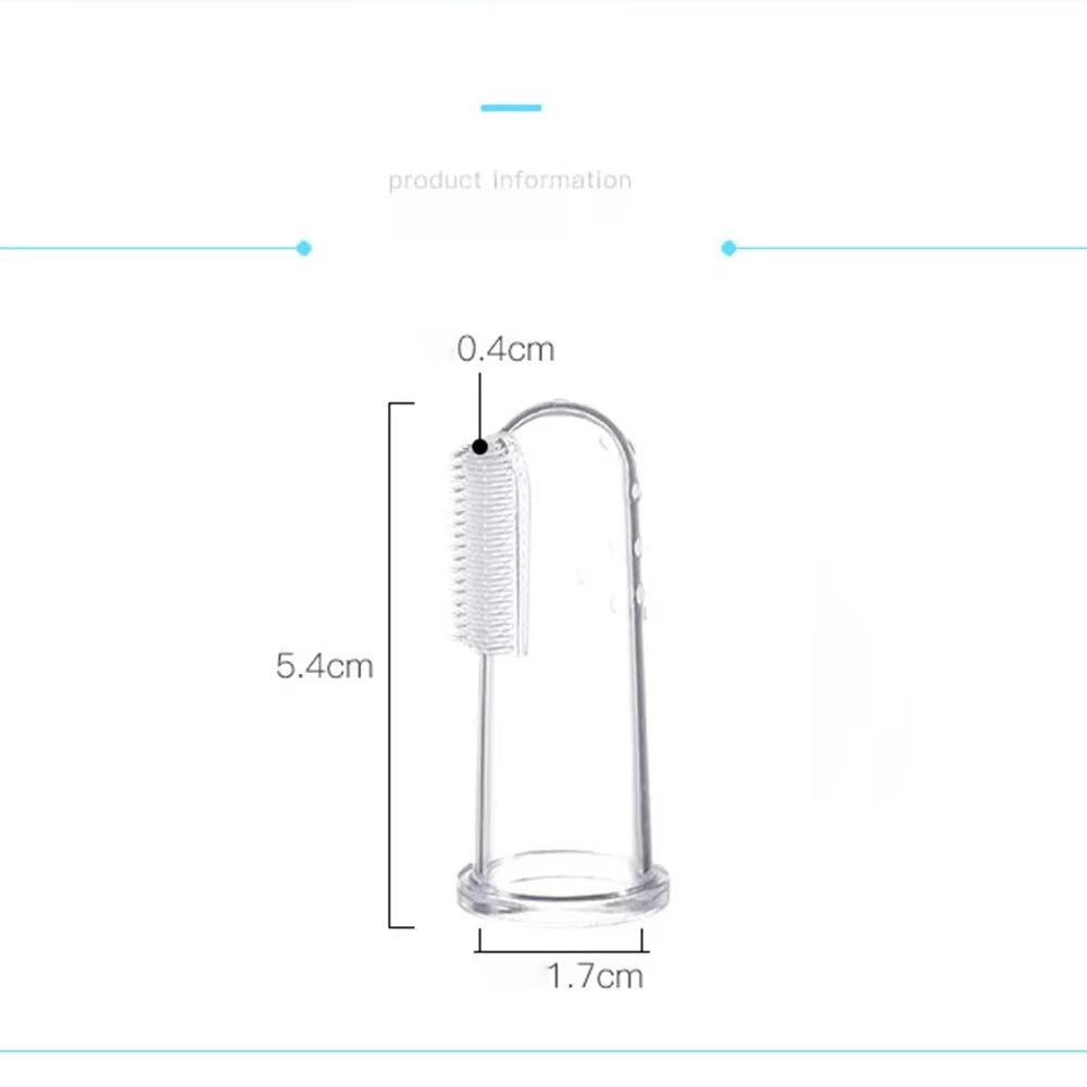 Baby Silicone Finger Cover Deciduous Teeth With Box Brush Baby Deciduous Teeth Brush Training Toothbrush Baby Tongue Coating Cleaning