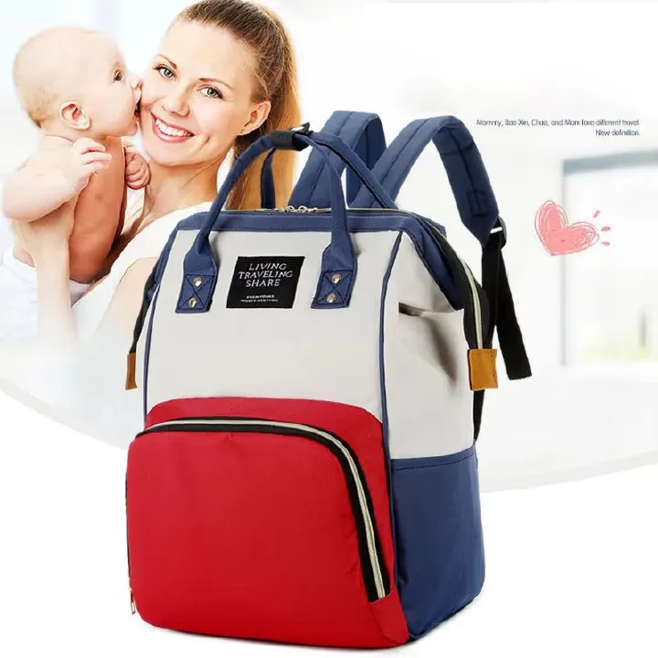 New Fashion Oxford Multi Functional Wear Resistant Insulation Large Capacity Zipper Mommy Bag Outdoor Travel Backpack
