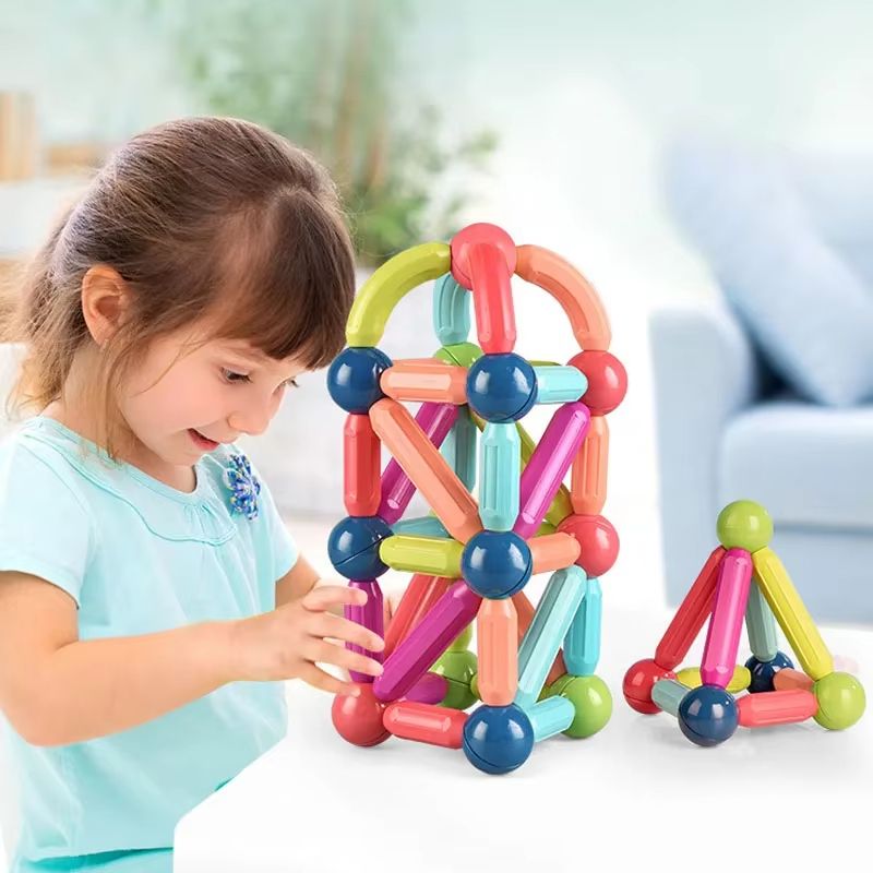 DIY Kids Educational Toys Colorful Creative Infantil Magnetic Building Sticks And Balls Blocks Magnets Juguetes Brinquedo Toy