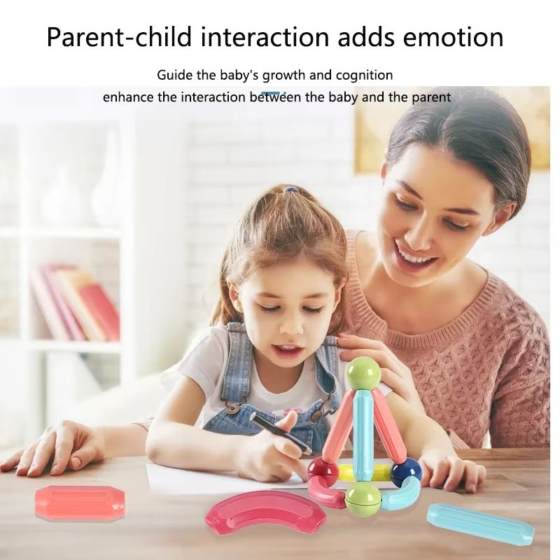 DIY Kids Educational Toys Colorful Creative Infantil Magnetic Building Sticks And Balls Blocks Magnets Juguetes Brinquedo Toy