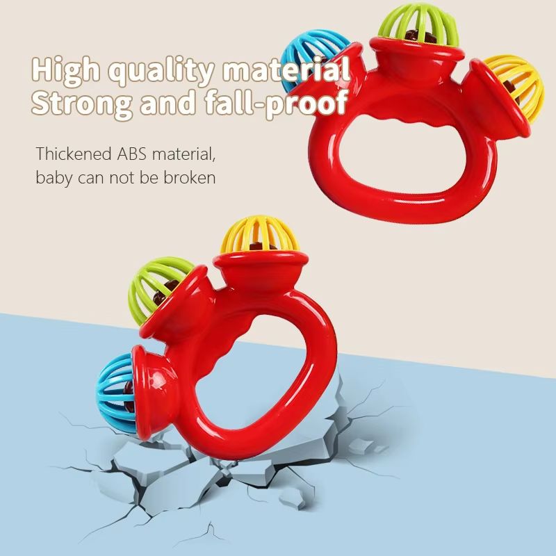 Baby Hand Rattle Ball Toys Newborn Grasping Hand Bell Sensory Toys Kids Safety Materials Toys for 0-36 Months Baby Children Gift