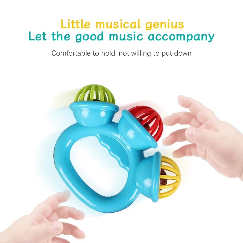 Baby Hand Rattle Ball Toys Newborn Grasping Hand Bell Sensory Toys Kids Safety Materials Toys for 0-36 Months Baby Children Gift