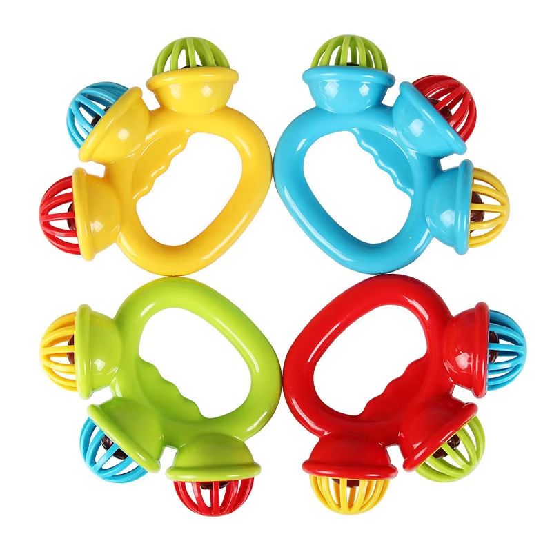 Baby Hand Rattle Ball Toys Newborn Grasping Hand Bell Sensory Toys Kids Safety Materials Toys for 0-36 Months Baby Children Gift