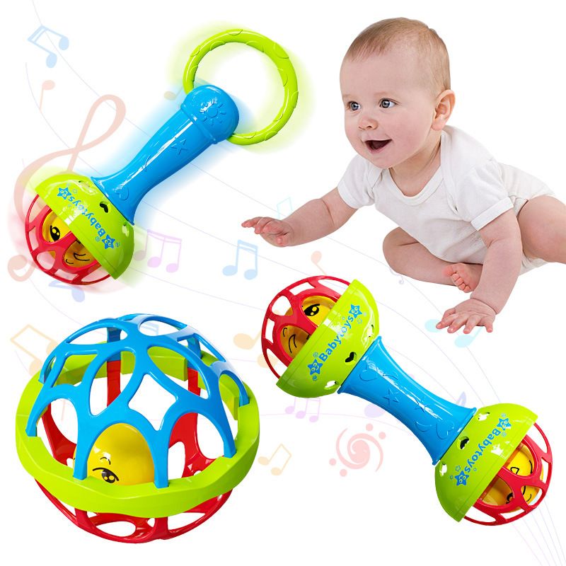 Baby Rattle Toys Textured Hand Touch Grasp Balls Newborn Gift Baby Sensory Developmental Educational Toys 0-36 Months Babies