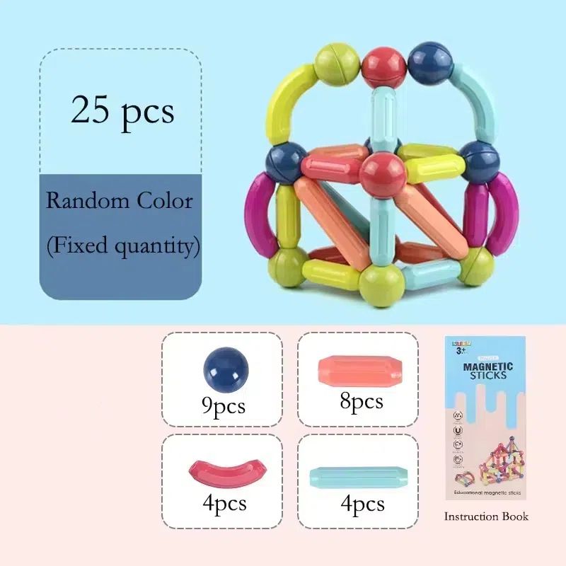 DIY Kids Educational Toys Colorful Creative Infantil Magnetic Building Sticks And Balls Blocks Magnets Juguetes Brinquedo Toy