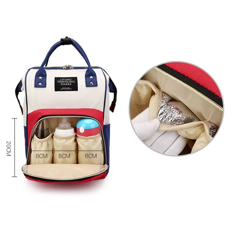 New Fashion Oxford Multi Functional Wear Resistant Insulation Large Capacity Zipper Mommy Bag Outdoor Travel Backpack