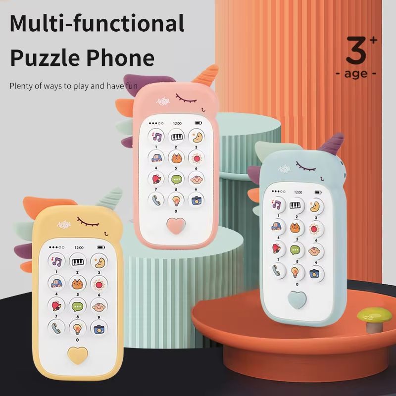 Baby Phone Toys Cute Telephone Teether Musical Voice Toy Early Educational Learning Machine Electronic Children Cellphone Gifts