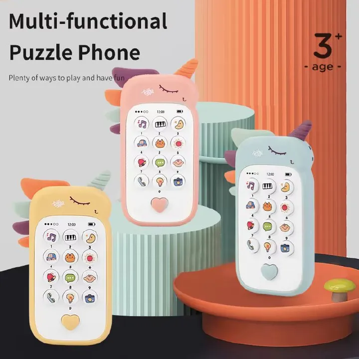 Baby Phone Toys Cute Telephone Teether Musical Voice Toy Early Educational Learning Machine Electronic Children Cellphone Gifts
