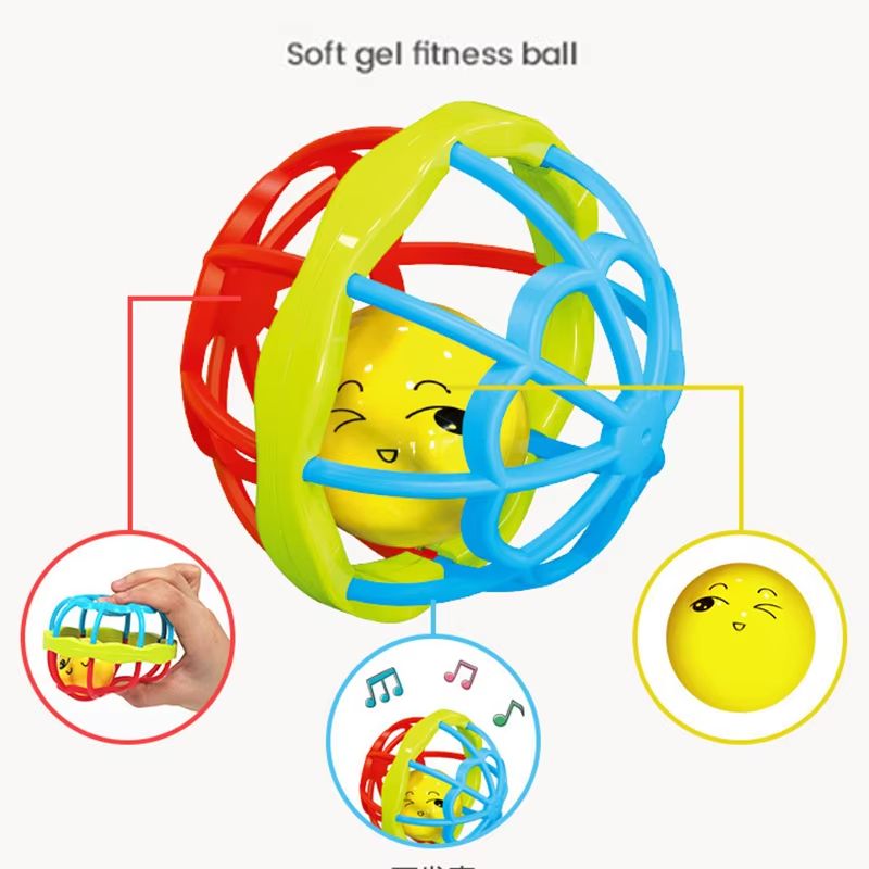 Baby Rattle Toys Textured Hand Touch Grasp Balls Newborn Gift Baby Sensory Developmental Educational Toys 0-36 Months Babies