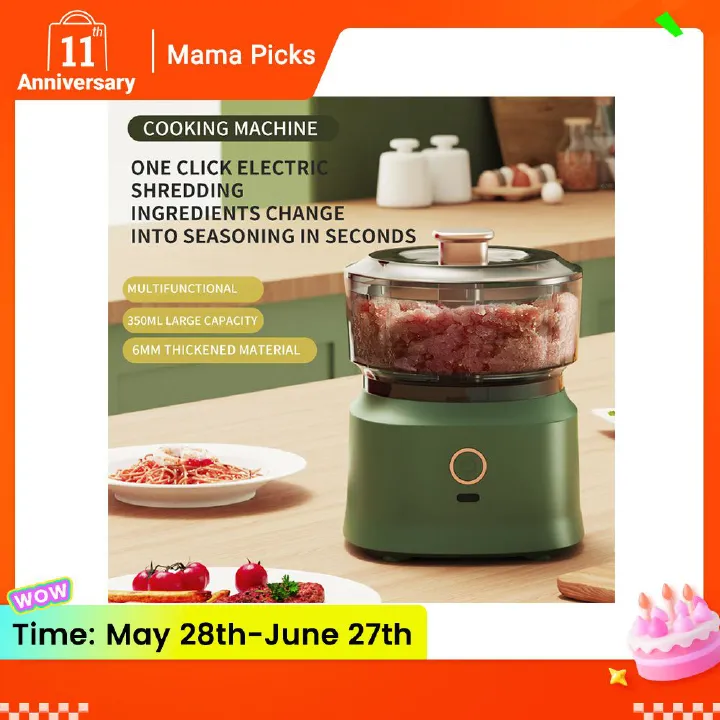 Mini Wireless Electric Baby Food Maker Dual Purpose Garlic Puree 350ml Usb Charging Kitchen Food Shredder Meat Grinder Vegetable