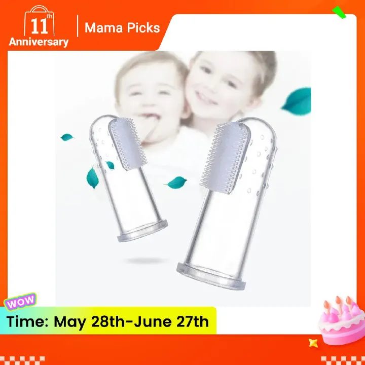 Baby Silicone Finger Cover Deciduous Teeth With Box Brush Baby Deciduous Teeth Brush Training Toothbrush Baby Tongue Coating Cleaning