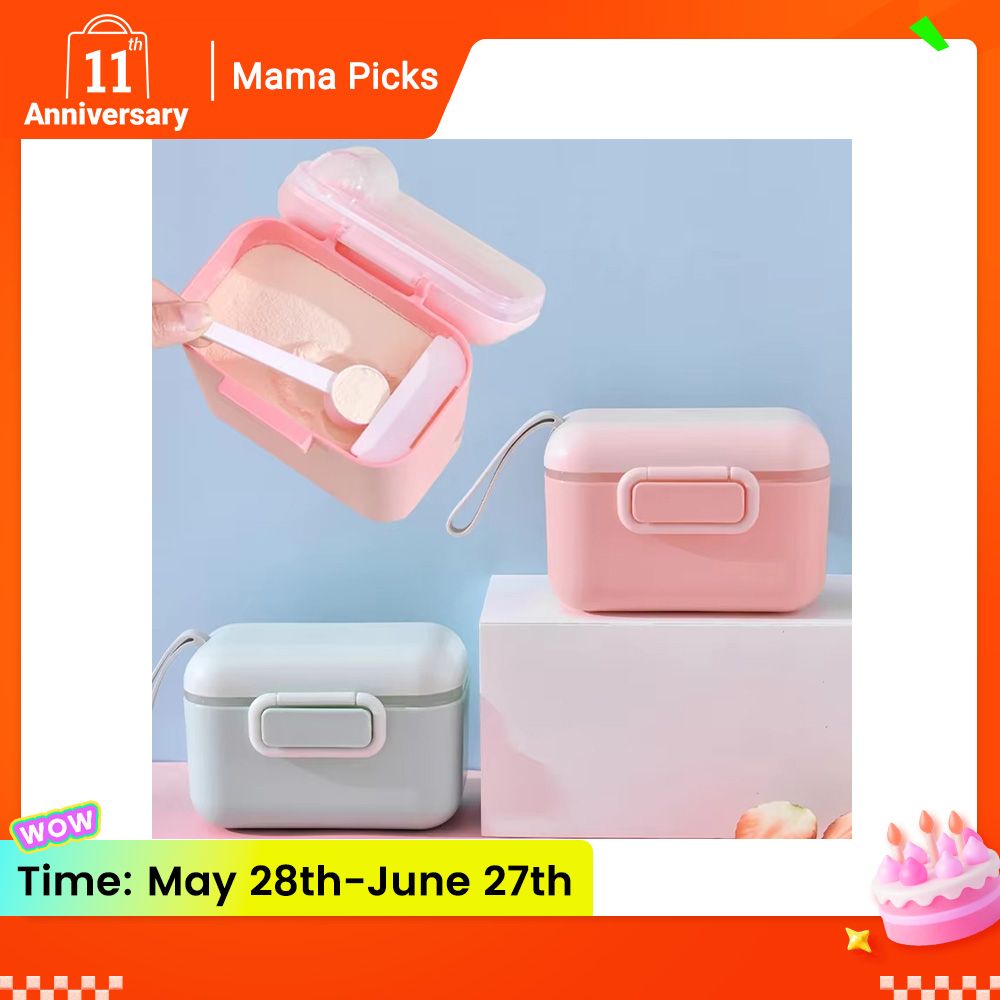 Baby Formula Dispenser with 400ml Milk Powder Storage Box Infant Essential Cereal Toddle Snacks Container for Travel