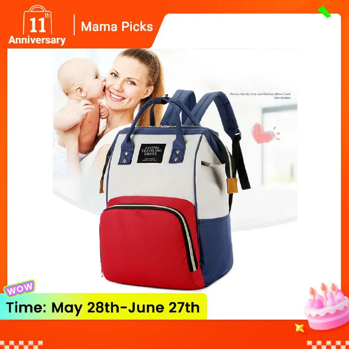 New Fashion Oxford Multi Functional Wear Resistant Insulation Large Capacity Zipper Mommy Bag Outdoor Travel Backpack