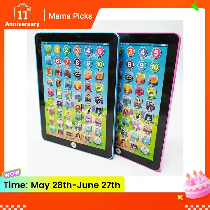 Kids Early Learning Education Touch Screen Mini iPad Tablet Computer Gift Toy For Children Learning Toys English Tablet Learning Machine