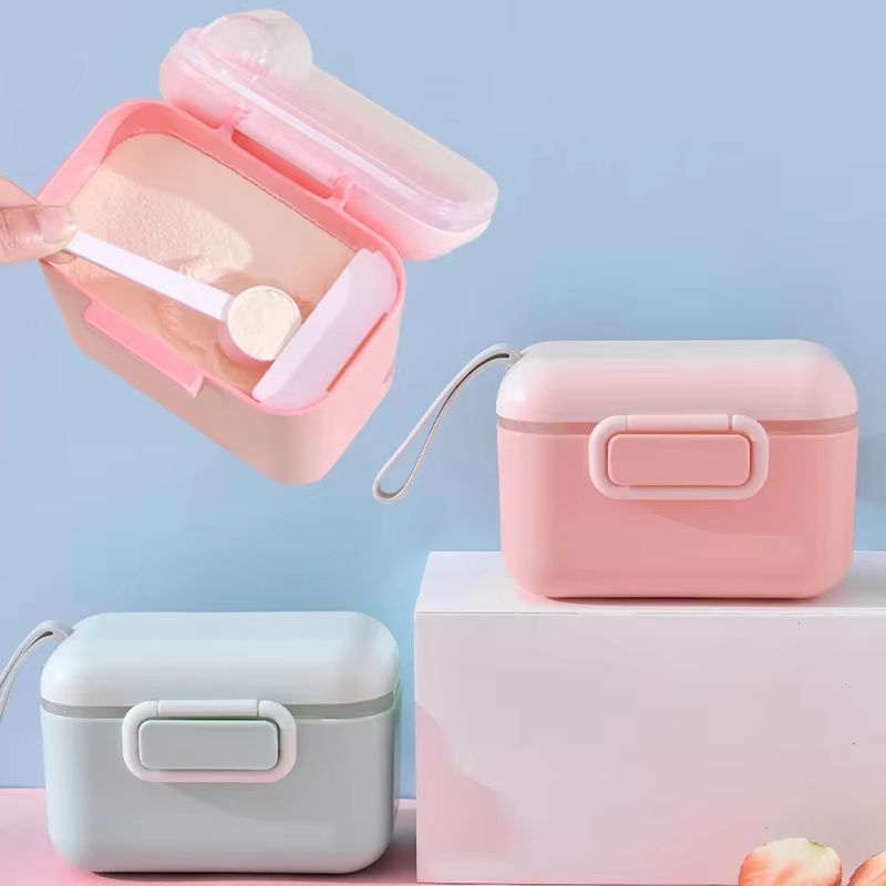 Baby Formula Dispenser with 400ml Milk Powder Storage Box Infant Essential Cereal Toddle Snacks Container for Travel