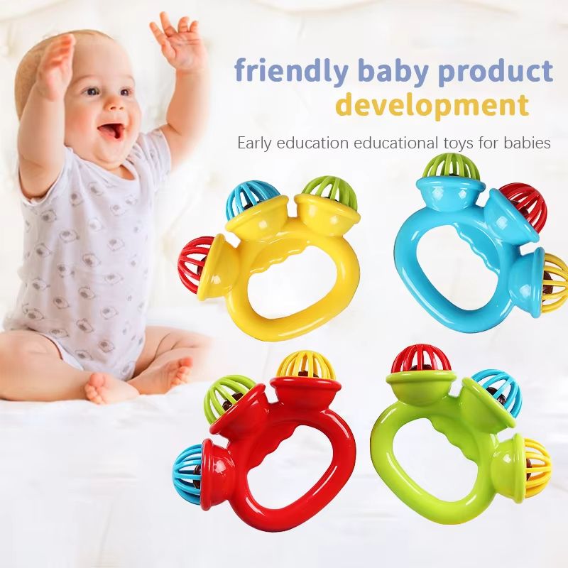 Baby Hand Rattle Ball Toys Newborn Grasping Hand Bell Sensory Toys Kids Safety Materials Toys for 0-36 Months Baby Children Gift