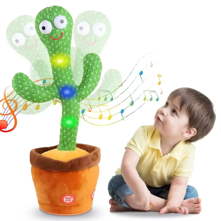 Talking Cactus Baby Toy Dancing Cactus Repeats What You say for Kids with 120 English Songs Dancing Toy for Gift Toddle Girls Boys