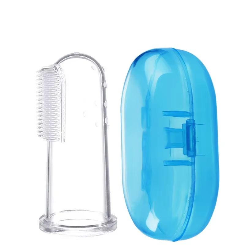 Baby Silicone Finger Cover Deciduous Teeth With Box Brush Baby Deciduous Teeth Brush Training Toothbrush Baby Tongue Coating Cleaning