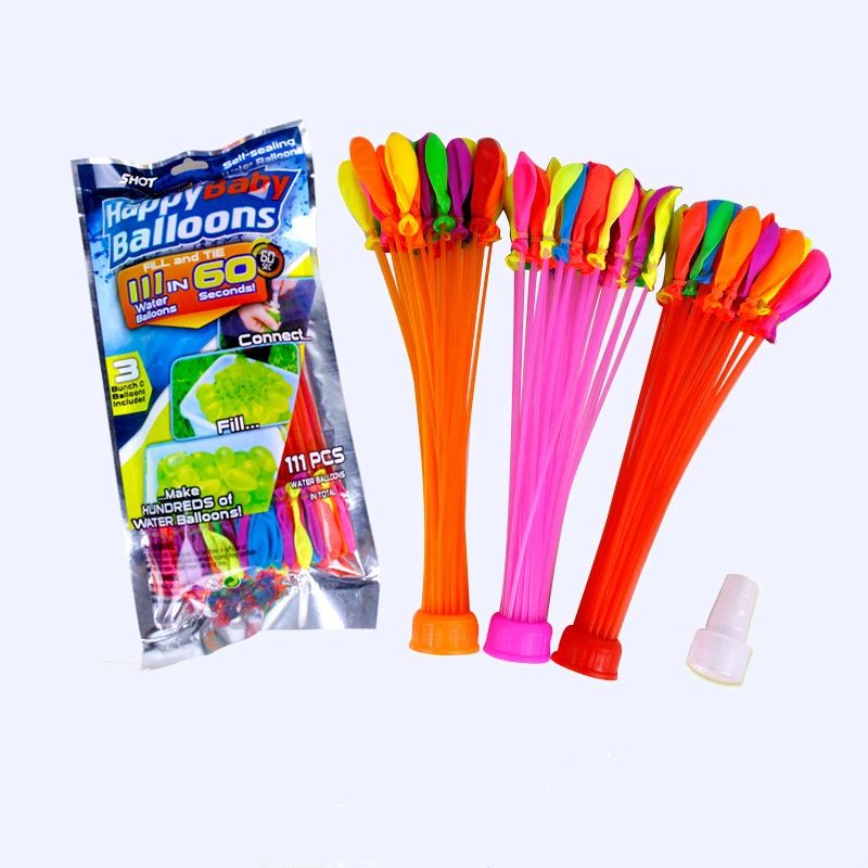 111pcs/bag Water Balloons Rapid Injection Funny Summer Outdoor Water Balloon Bombs For Kids and Adults Beach Water Fight Toys