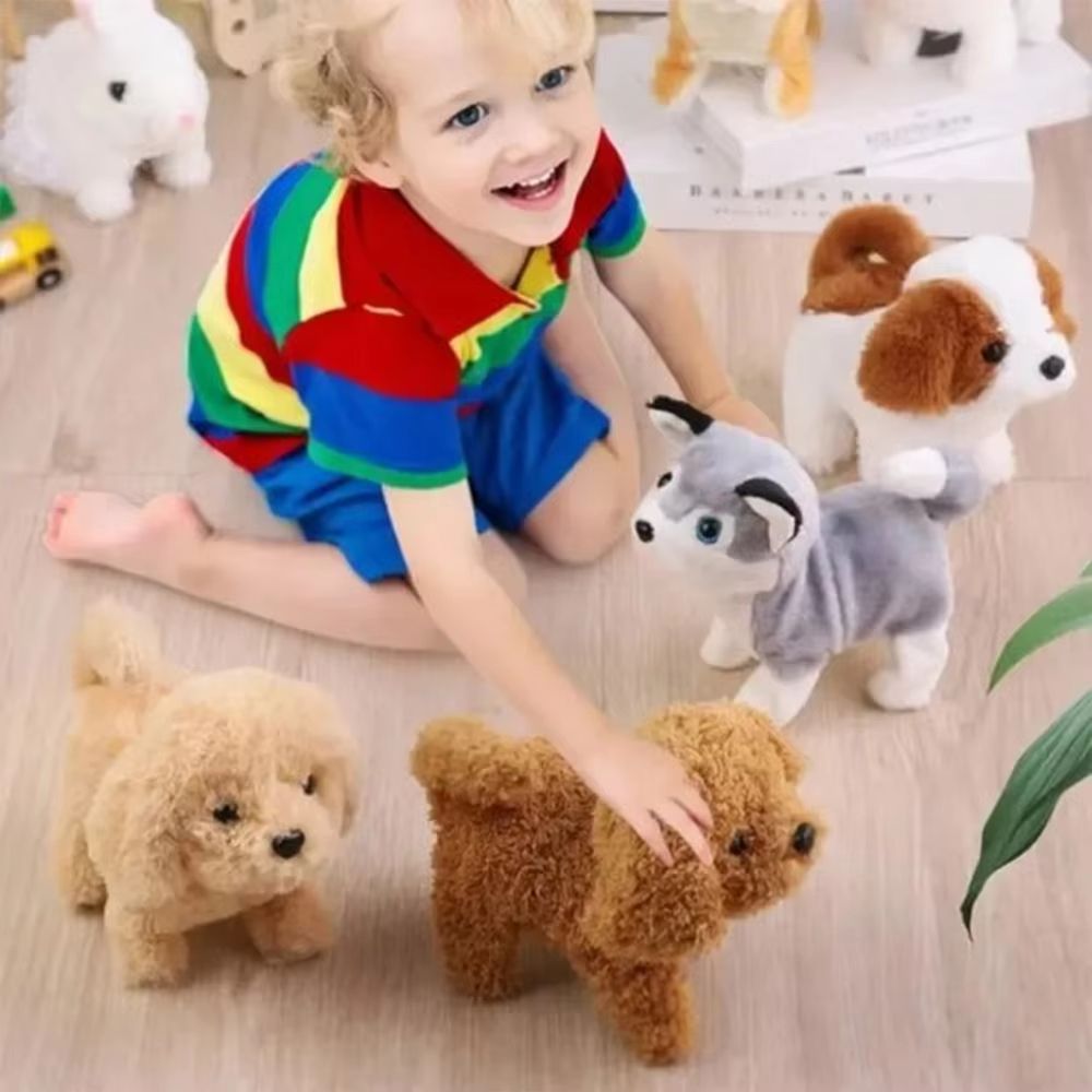 Baby Toy Dogs That Walks and Barks Tail Wagging Plush Interactive Electronic Pets Puppy Montessori Toys for Toddlers Kids Gift