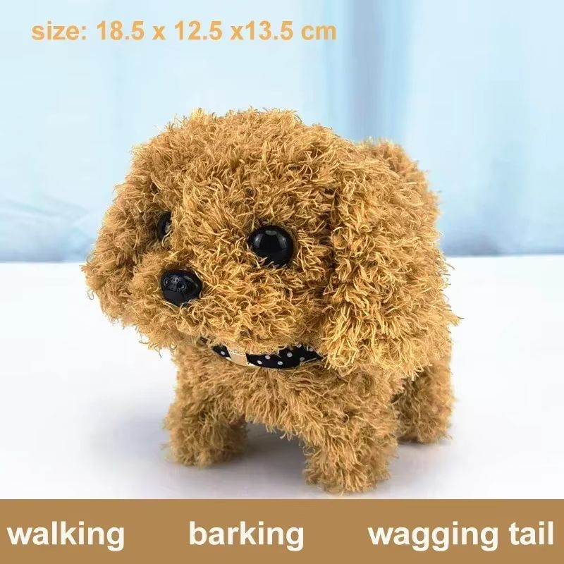 Baby Toy Dogs That Walks and Barks Tail Wagging Plush Interactive Electronic Pets Puppy Montessori Toys for Toddlers Kids Gift
