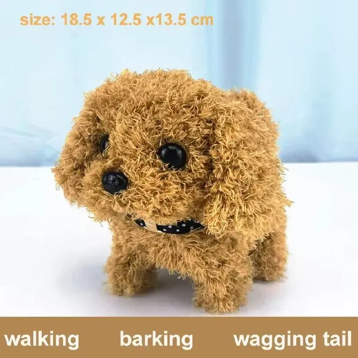 Baby Toy Dogs That Walks and Barks Tail Wagging Plush Interactive Electronic Pets Puppy Montessori Toys for Toddlers Kids Gift