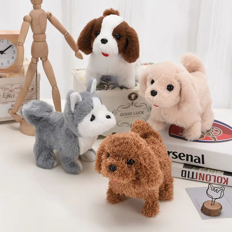 Baby Toy Dogs That Walks and Barks Tail Wagging Plush Interactive Electronic Pets Puppy Montessori Toys for Toddlers Kids Gift