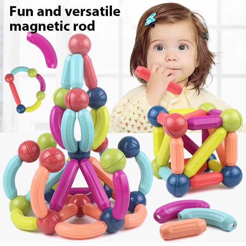 Magnetic Constructor Blocks Set Toys for Kids Magnet Stick Rod Building Blocks Montessori Educational Toys Gift For Children Boy Girl