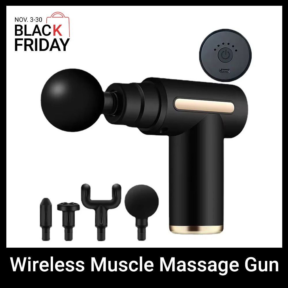 Portable Mini Wireless Muscle Massage Gun Compact Fascia Gun Silent Muscle Relaxation Vibration Massage Fitness Device