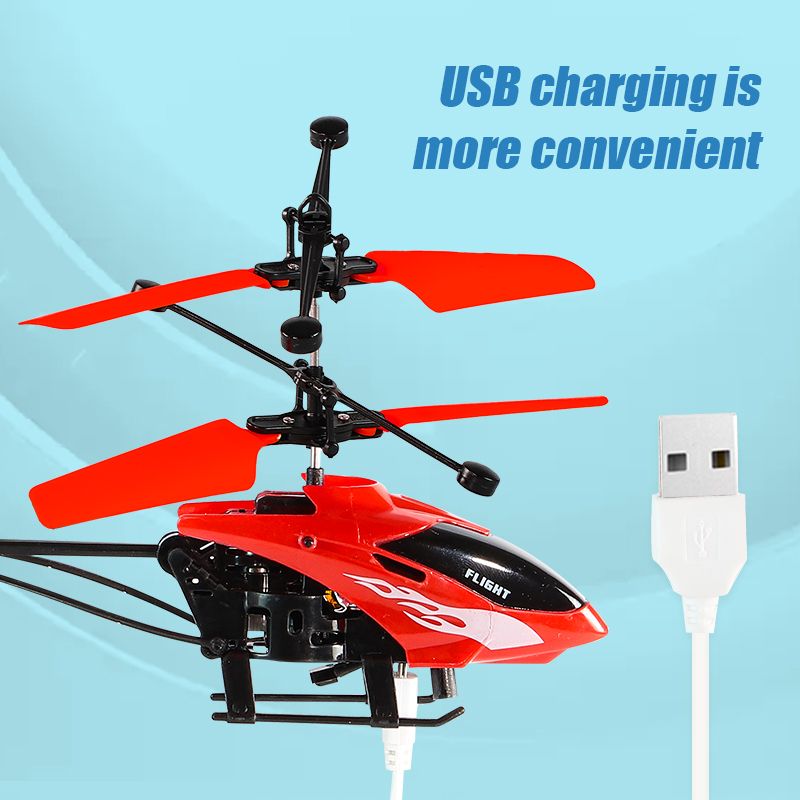 Mini Remote Control Aircraft Helicopter Rechargeable  Drone Toys Induction Hovering Safe Fall-resistant Airplane Children's Gifts