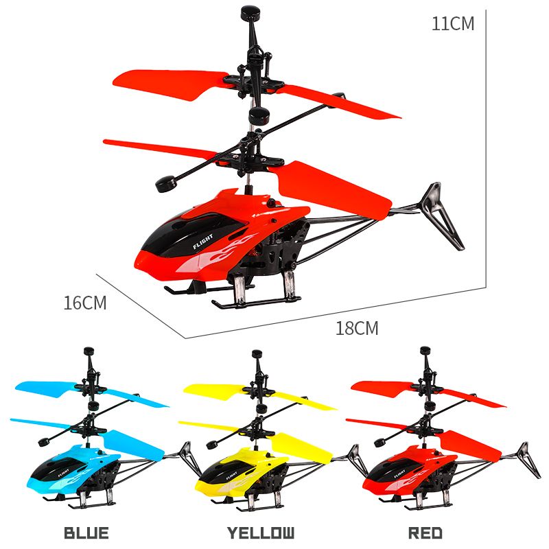 Mini Remote Control Aircraft Helicopter Rechargeable  Drone Toys Induction Hovering Safe Fall-resistant Airplane Children's Gifts