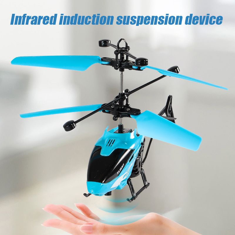 Mini Remote Control Aircraft Helicopter Rechargeable  Drone Toys Induction Hovering Safe Fall-resistant Airplane Children's Gifts