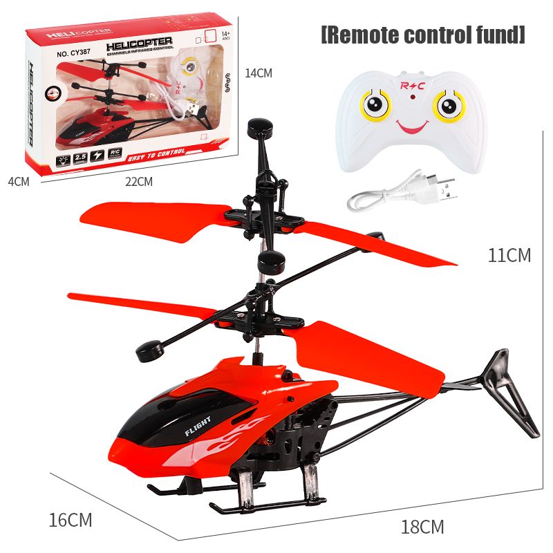 Mini Remote Control Aircraft Helicopter Rechargeable  Drone Toys Induction Hovering Safe Fall-resistant Airplane Children's Gifts