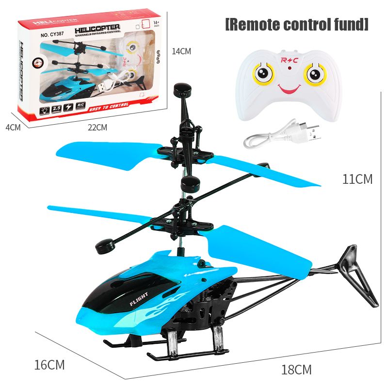 Mini Remote Control Aircraft Helicopter Rechargeable  Drone Toys Induction Hovering Safe Fall-resistant Airplane Children's Gifts