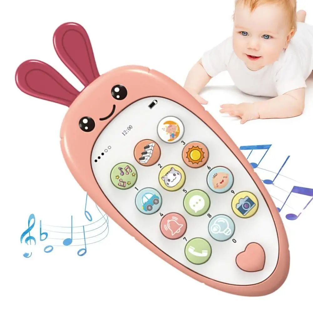 Baby Phone Toy Music Sound Telephone Sleeping Toys With Teether Learning Simulation Phone Kids Infant Early Educational Toy Kids Gifts