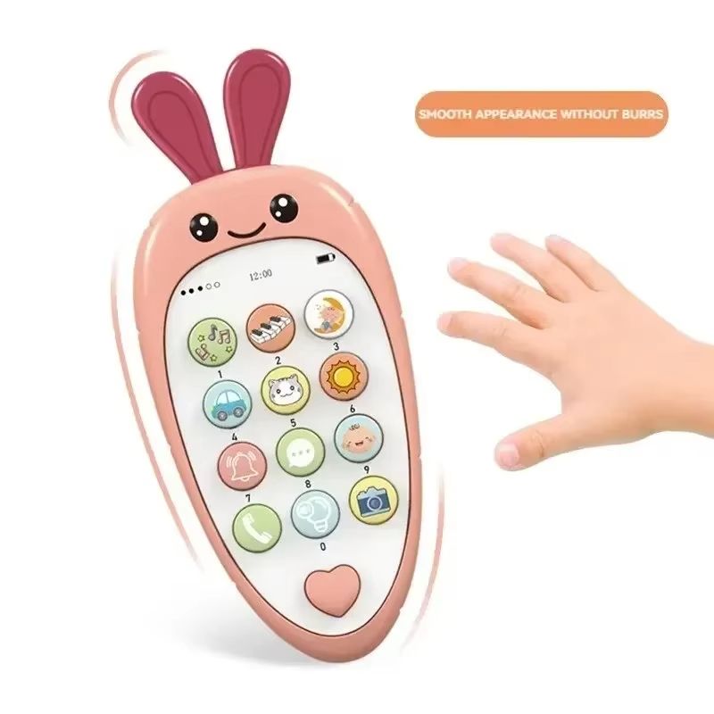 Baby Phone Toy Music Sound Telephone Sleeping Toys With Teether Learning Simulation Phone Kids Infant Early Educational Toy Kids Gifts