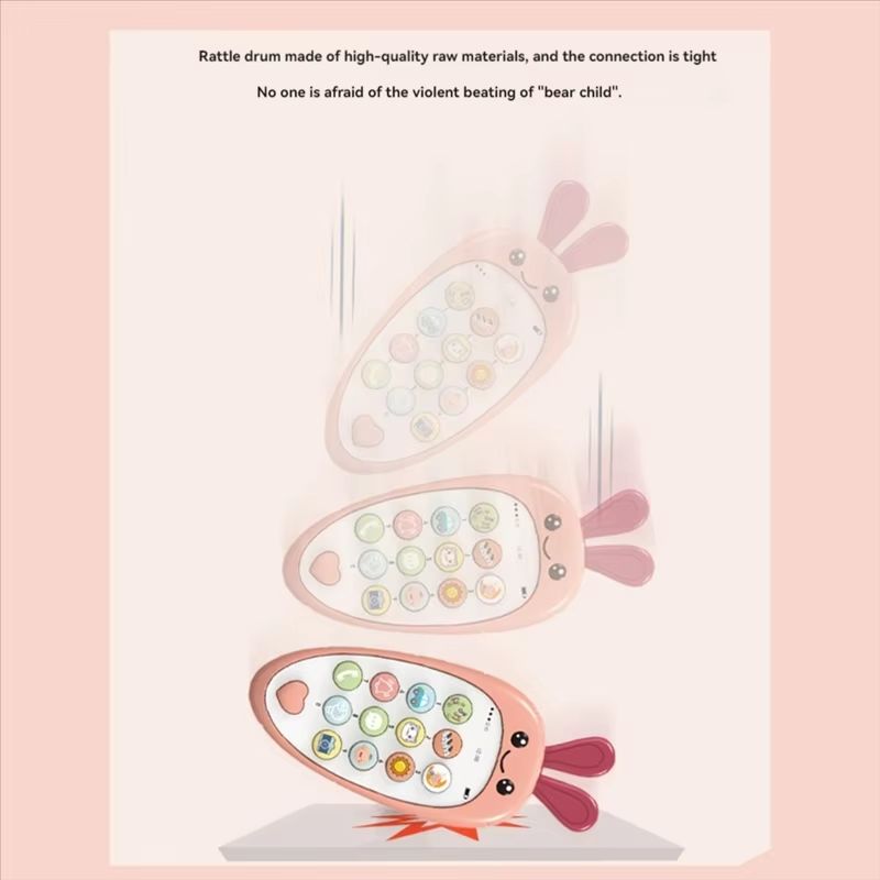 Baby Phone Toy Music Sound Telephone Sleeping Toys With Teether Learning Simulation Phone Kids Infant Early Educational Toy Kids Gifts